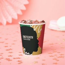 Vasos De Papel Celebrando el 11 de junio al Fiesta de la Libertad