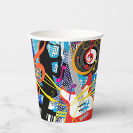 Vasos De Papel Celebrando la música