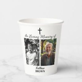 Vasos De Papel Celebration Of Life 2 Photos Funeral White