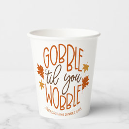 Vasos De Papel Cena Agradable Gobble Hasta Que Tocas