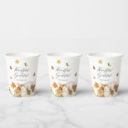 Vasos De Papel Cena de Acción de Gracias