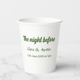 Vasos De Papel cena de ensayo la noche anterior simple mínimo m