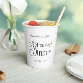 Vasos De Papel Cena de Ensayo Moderno y Elegante