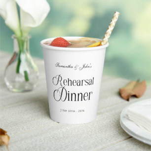Vasos De Papel Cena de Ensayo Moderno y Elegante
