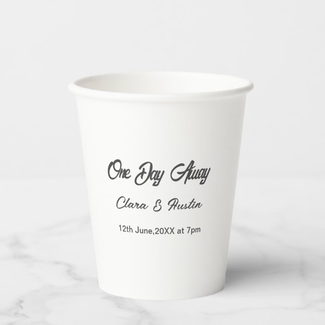 Vasos De Papel Cena de ensayo Un día antes de la noche (Anverso)