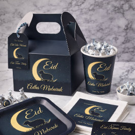 Vasos De Papel Cena de oveja azul oscuro de Eid Al Adha