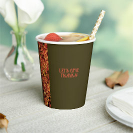 Vasos De Papel Cena verde oscura Fiesta de otoño Feliz Día de Acc