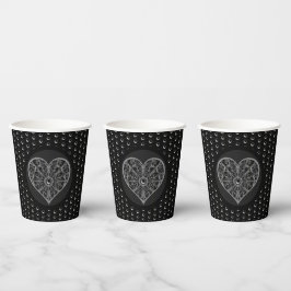 Vasos De Papel Ceramic Lace Black