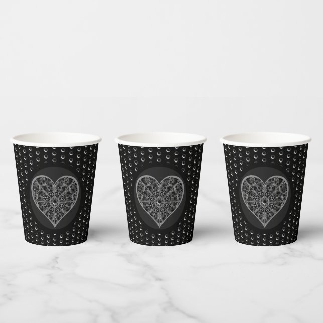 Vasos De Papel Ceramic Lace Black (Multi)