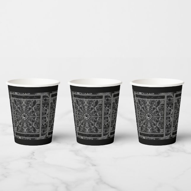 Vasos De Papel Ceramic Lace Black (Multi)
