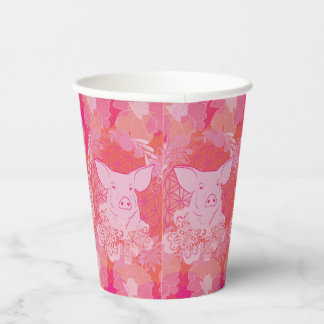 Vasos De Papel cerdo,flor de la vida, azul, mandala,zen,chakra,pa