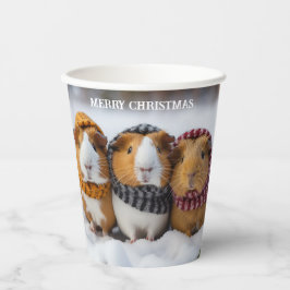 Vasos De Papel Cerdos De Guinea navidades En La Nieve