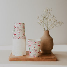 Vasos De Papel Cereza en lo Alto | Desayuno para la Novia