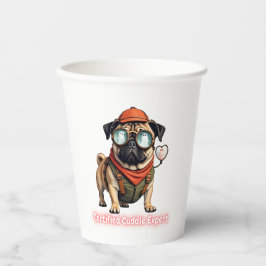 Vasos De Papel Certified Cuddle Expert Paper Cup – Cute Pug Party