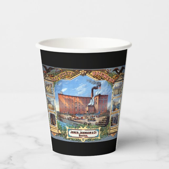 Vasos De Papel Cerveza Bay State Boston (Anverso)
