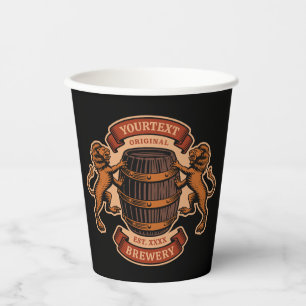 Vasos De Papel Cerveza de cervecería personalizada de león de rob