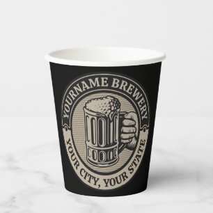 Vasos De Papel Cerveza de elaboración de nombres personalizados C