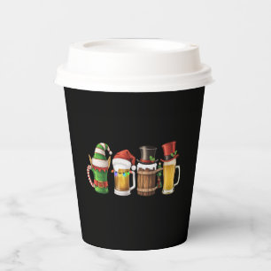 Vasos De Papel Cervezas Navideñas Divertidas Santa Amante de la C