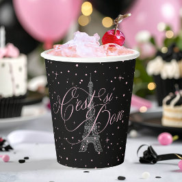 Vasos De Papel C'est es Bon Parisian Sweet 16 Pink Black ID1162