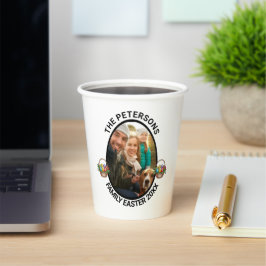 Vasos De Papel Cesta de huevos de Pascua con foto familiar person