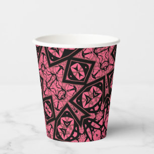 Vasos De Papel Chalecos de confección de chapa con adornos rosado