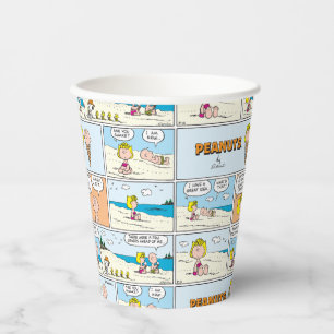 Vasos De Papel Charlie Brown Y Helados De Sally En La Playa