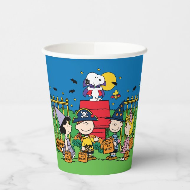 Vasos De Papel Charlie Brown y la fiesta de las bandas de Hallowe (Izquierda)