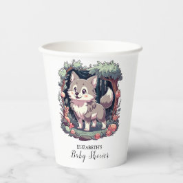 Vasos De Papel Charming Wolf Baby Shower