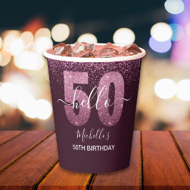 Vasos De Papel Cheers to 50! – A Sparkling Modern Celebration