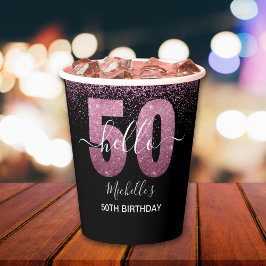 Vasos De Papel Cheers to 50! – A Sparkling Modern Celebration