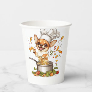 Vasos De Papel Chef Chihuahua � Maestro Canino Culinario