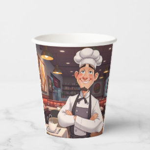 Vasos De Papel Chef feliz