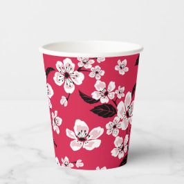 VASOS DE PAPEL CHERRY BLOSSOM - SAKURA (ROJO)