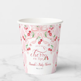 Vasos De Papel Cherry en Baby Shower superior