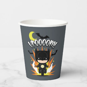 Vasos De Papel Chibi Batman Batcycle