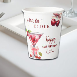 Vasos De Papel Chic A Tini Bit Older Cherry Martini 45th Birthday