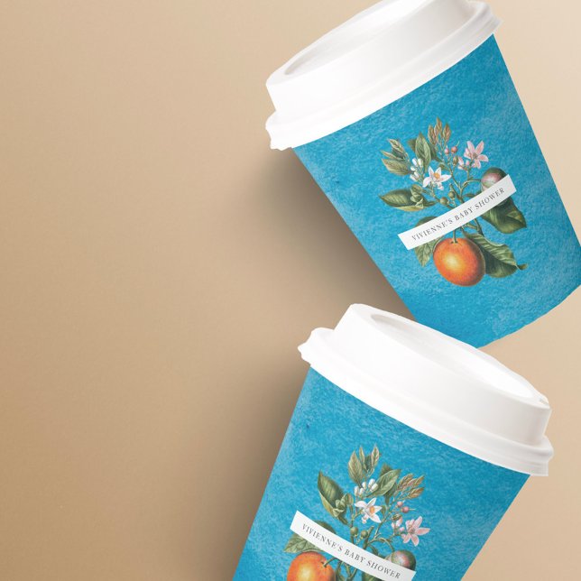 Vasos De Papel Chic Baby en Flor Baby Shower |Arch (Subido por el creador)