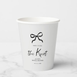 Vasos De Papel Chic Ella Está Atando el Nudo Tazón Negro de Despe