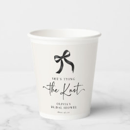 Vasos De Papel Chic Está Atándose el Nudo Tazón Negro para Desayu