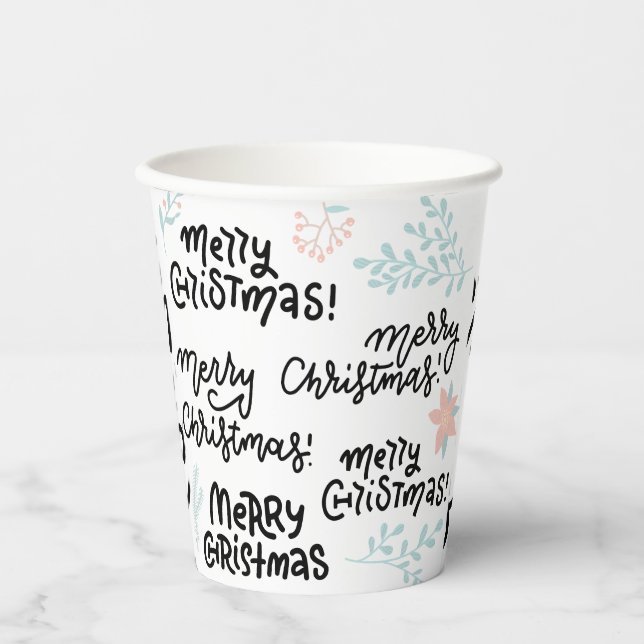 Vasos De Papel Chic Merry Christmas Party Theme Custom Paper Cup (Anverso)