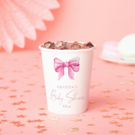 Vasos De Papel Chica ARCO ROSA baby shower