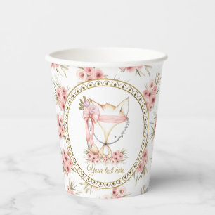 Vasos De Papel Chica Boho Fox Baby Shower Cubos de papel