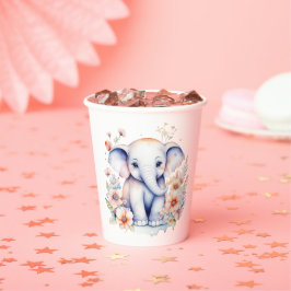 Vasos De Papel Chica Cute Baby Elephant