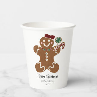 Vasos De Papel Chica Cute Watercolor Gingerbread