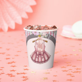 Vasos De Papel Chica de ballet Tutu Ballerina rosada moderna Baby