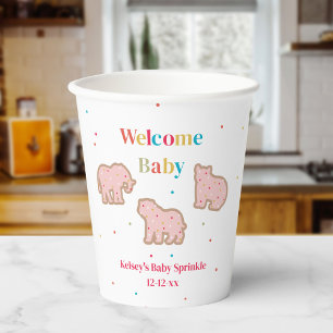 Vasos De Papel Chica de cookies de animales de la espoleta de beb