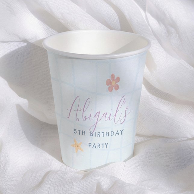 Vasos De Papel Chica de Fiesta en Piscina Cumpleaños (Subido por el creador)
