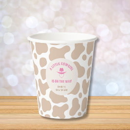 Vasos De Papel Chica de impresión de vaca de rodeo occidental Bab