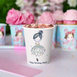 Vasos De Papel Chica de la fiesta de cumpleaños de Cute Little Ba