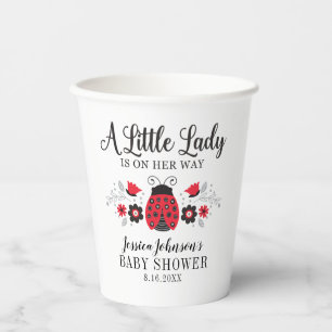 Vasos De Papel Chica de Little Lady Ladybug Baby Shower